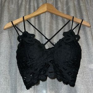 NWOT Wishlist Bralette Charcoal Gray Lace